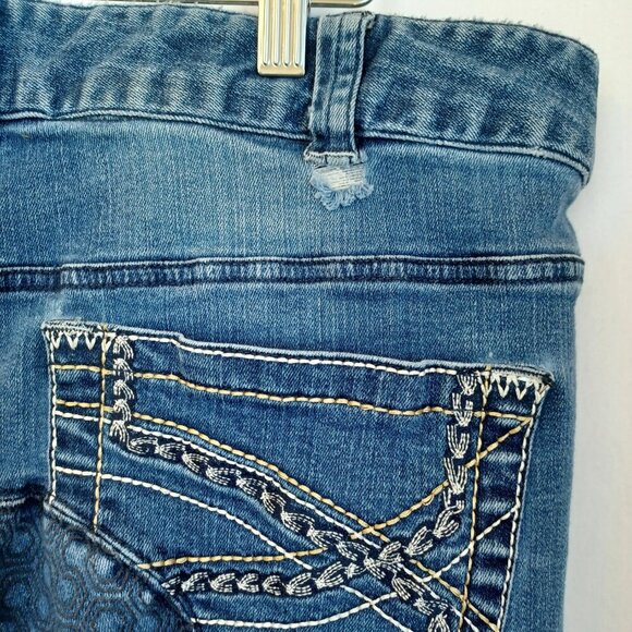 Ariat Riding Britches Blue Denim Jeans Straight Leg Jogger Womens size 36 Reg - Picture 11 of 14